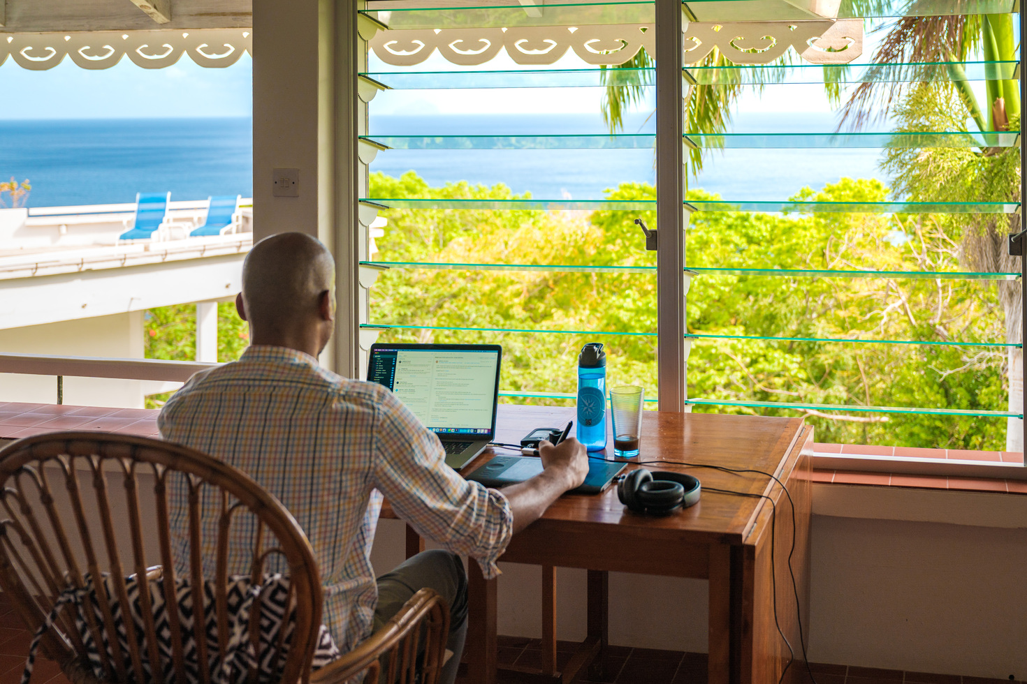 Remote Worker at work in Montserrat